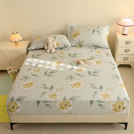 八十八家纺 2025新款全棉12868系列单品床笠浅韵