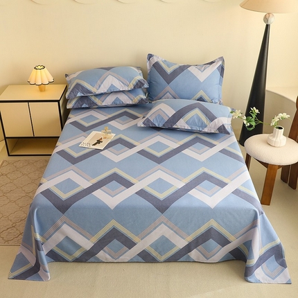 八十八家纺2025新款全棉12868系列四件套单品床单潮流艺术