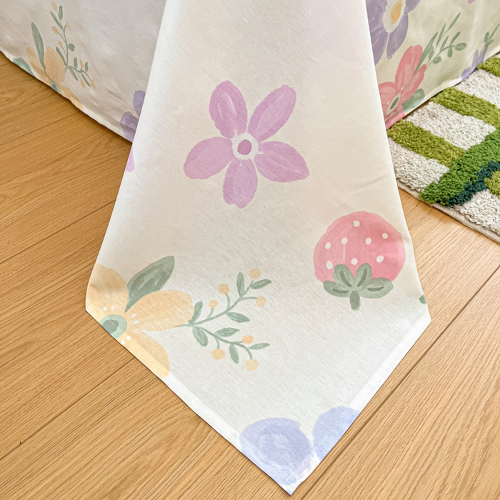 91家纺网 家纺一手货源 找家纺 2025新款全棉印花小清新单品系列-四件套（提供买家秀） 斑彩花园