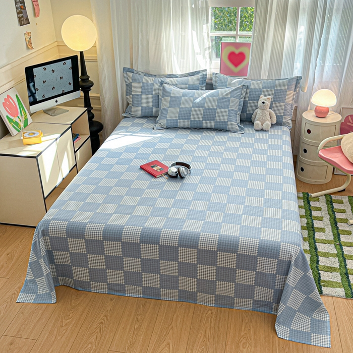 91家纺网 家纺一手货源 找家纺 2025新款全棉印花小清新单品系列-单床单 普罗旺斯