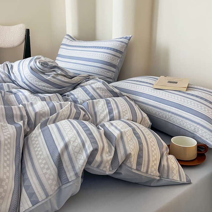 91家纺网 家纺一手货源 找家纺 （总）2025春夏新款北欧风全棉纯棉印花四件套