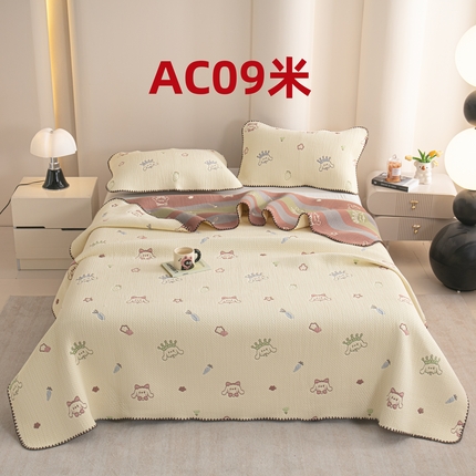 91家纺网 家纺一手货源 找家纺 （总）手艺人2025新款A类宝宝四季全棉提花双面可铺盖床盖榻榻米炕盖炕垫盖毯AC01-AC10