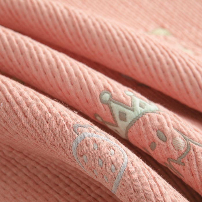 91家纺网 家纺一手货源 找家纺 手艺人2025新款A类宝宝四季全棉提花双面可铺盖床盖榻榻米炕盖炕垫盖毯AC01-AC10 AC09粉