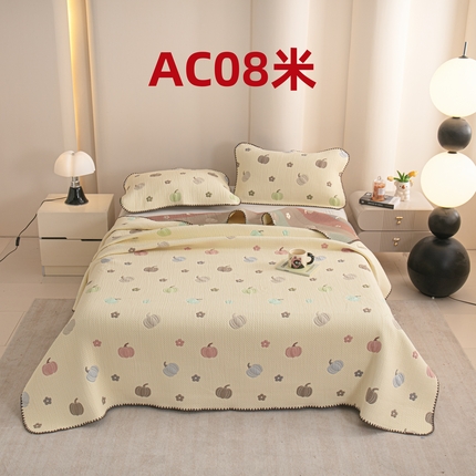 91家纺网 家纺一手货源 找家纺 （总）手艺人2025新款A类宝宝四季全棉提花双面可铺盖床盖榻榻米炕盖炕垫盖毯AC01-AC10
