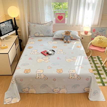 91家纺网 家纺一手货源 找家纺 （总）2025新款全棉印花小清新单品系列-单床单