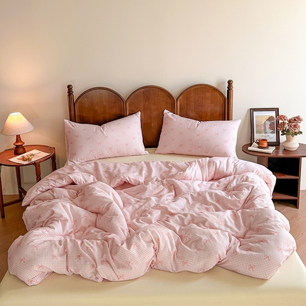 2025新款A类母婴级有氧全棉纯棉双层纱纯棉印花四件套 场景二 甜梦