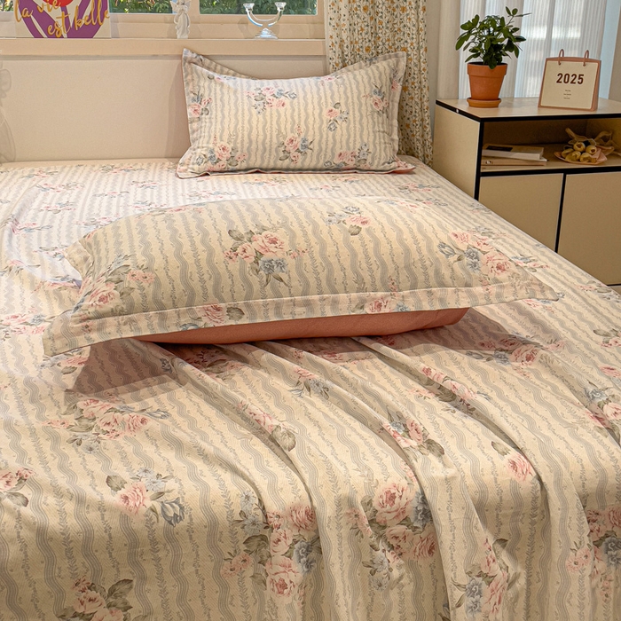 91家纺网 家纺一手货源 找家纺 （总）2025春夏新款全棉花卉系列印花床单