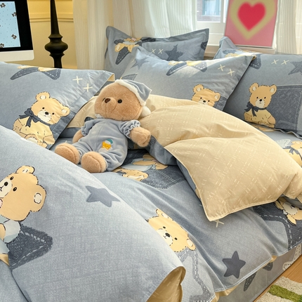 91家纺网 家纺一手货源 找家纺 （总）2025新款全棉印花小清新单品系列-单被套(提供买家秀）