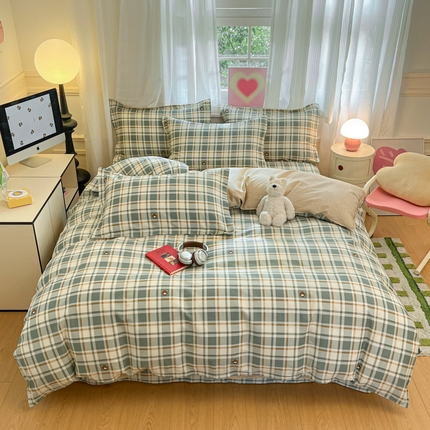 91家纺网 家纺一手货源 找家纺 （总）2025新款全棉印花小清新单品系列-四件套（提供买家秀）