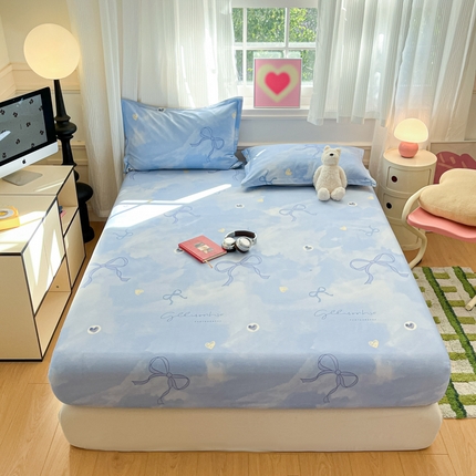 91家纺网 家纺一手货源 找家纺 （总）2025新款全棉印花小清新单品系列-单床笠