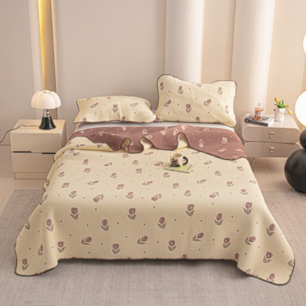 手艺人2025新款A类宝宝四季全棉提花双面可铺盖床盖榻榻米炕盖炕垫盖毯AC01-AC10 AC01米