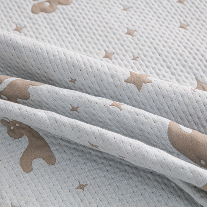 91家纺网 家纺一手货源 找家纺 手艺人2025新款A类宝宝四季全棉提花双面可铺盖床盖榻榻米炕盖炕垫盖毯AC01-AC10 AC07灰