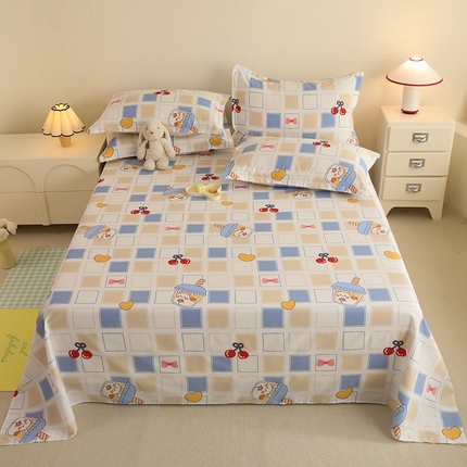 八十八家纺2025新款全棉12868系列四件套单品床单樱桃丸子