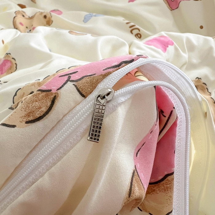 91家纺网 家纺一手货源 找家纺 春光里 2025新款水洗棉印花系列四件套 续写童话