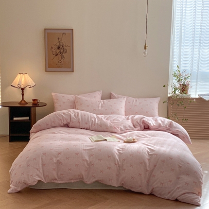 2025新款A类母婴级有氧全棉纯棉双层纱纯棉印花四件套 场景一 甜梦