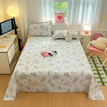91家纺网 家纺一手货源 找家纺 （总）2025新款全棉印花小清新单品系列-单床单