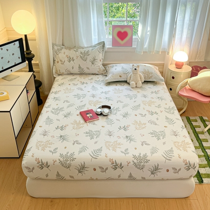 91家纺网 家纺一手货源 找家纺 （总）2025新款全棉印花小清新单品系列-单床笠