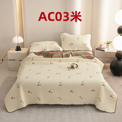 91家纺网 家纺一手货源 找家纺 手艺人2025新款A类宝宝四季全棉提花双面可铺盖床盖榻榻米炕盖炕垫盖毯AC01-AC10 AC03米