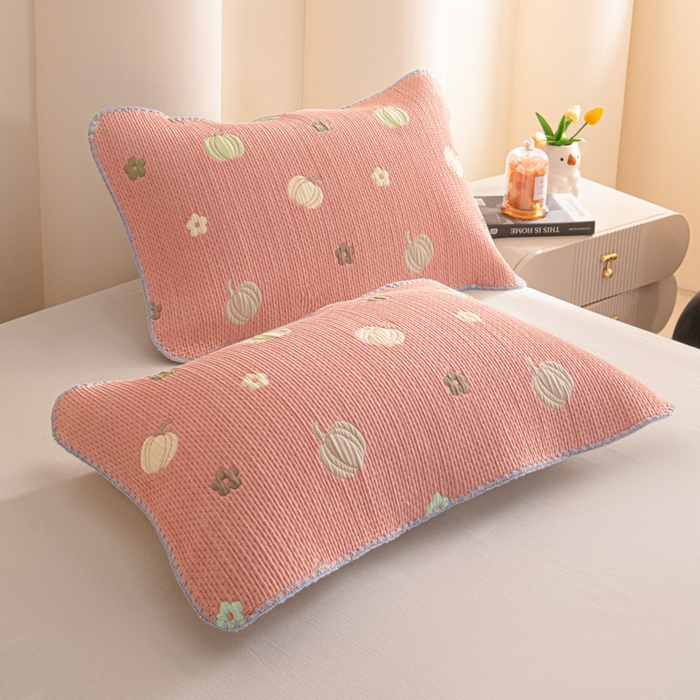 91家纺网 家纺一手货源 找家纺 手艺人2025新款A类宝宝四季全棉提花双面可铺盖床盖榻榻米炕盖炕垫盖毯AC01-AC10 AC08粉