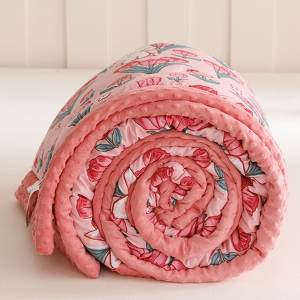 91家纺网 家纺一手货源 找家纺 （买家秀不断货）A类母婴级幼儿园宝宝小被子豆豆绒被子儿童豆豆被大豆被春秋被秋冬被婴童被豆豆毯婴儿盖毯 展示图4