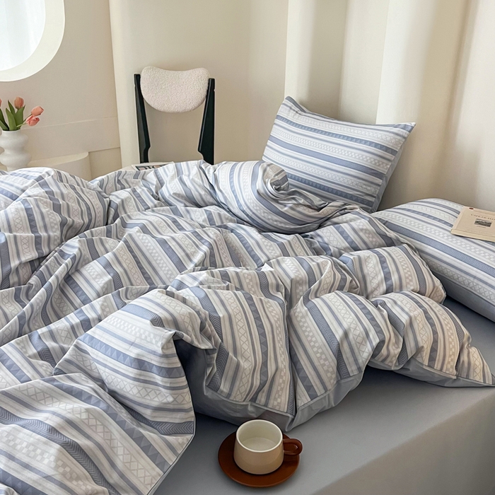 91家纺网 家纺一手货源 找家纺 （总）2025春夏新款北欧风全棉纯棉印花四件套