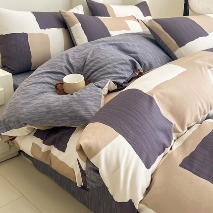 91家纺网 家纺一手货源 找家纺 （总）2025春夏新款北欧风全棉纯棉印花四件套