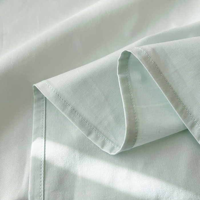 91家纺网 家纺一手货源 找家纺 泽西家纺+V17798841158发大图 2025新款A类全棉13376单品床单 云水绿