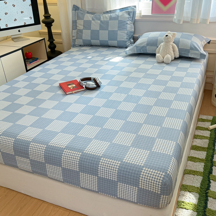 91家纺网 家纺一手货源 找家纺 2025新款全棉印花小清新单品系列-单床笠 普罗旺斯