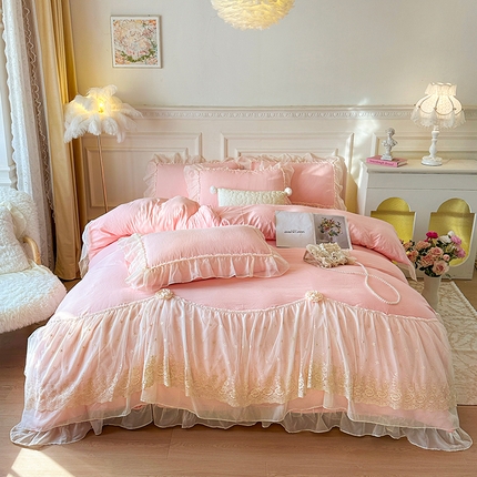 （总）臻工厂2025 法式高端床盖水洗棉四件套