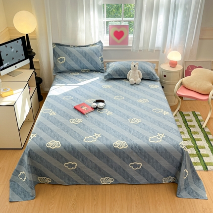 91家纺网 家纺一手货源 找家纺 （总）2025新款全棉印花小清新单品系列-单床单