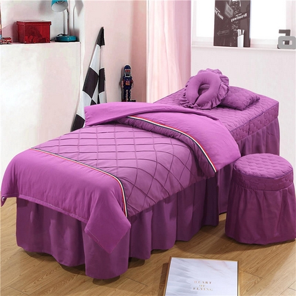 91家纺网 家纺一手货源 找家纺 （总）2024新款简约英伦—格子水洗棉美-容四件套