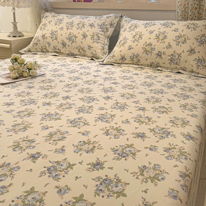 91家纺网 家纺一手货源 找家纺 （总）2025春夏新款全棉花卉系列印花单床笠