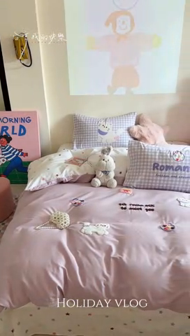 91家纺网 家纺一手货源 找家纺 美乐迪家纺 2025新款全棉毛巾绣四件套 许愿猫