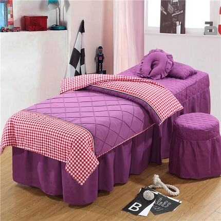 91家纺网 家纺一手货源 找家纺 （总）2024新款简约英伦—格子水洗棉美-容四件套