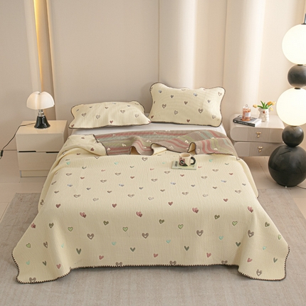 手艺人2025新款A类宝宝四季全棉提花双面可铺盖床盖榻榻米炕盖炕垫盖毯AC01-AC10 AC05米