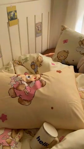 91家纺网 家纺一手货源 找家纺 春光里 2025新款水洗棉印花系列四件套 续写童话