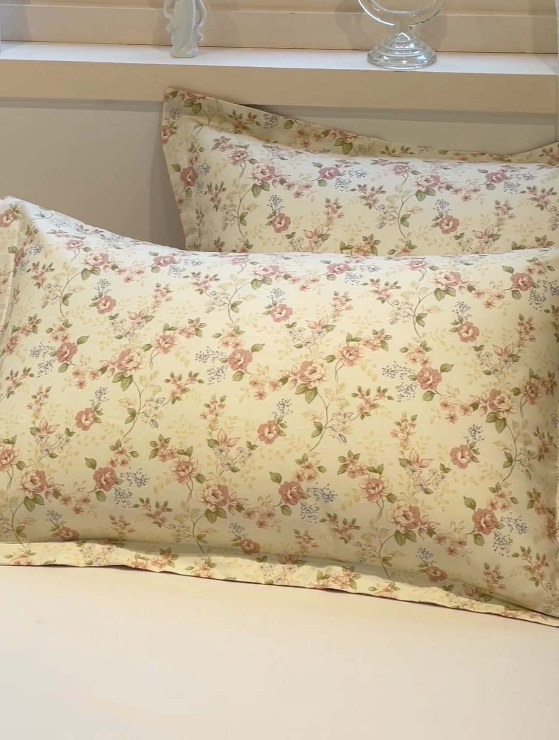 91家纺网 家纺一手货源 找家纺 2025春夏新款全棉花卉系列印花单枕套 露丝