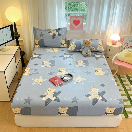 91家纺网 家纺一手货源 找家纺 （总）2025新款全棉印花小清新单品系列-单床笠