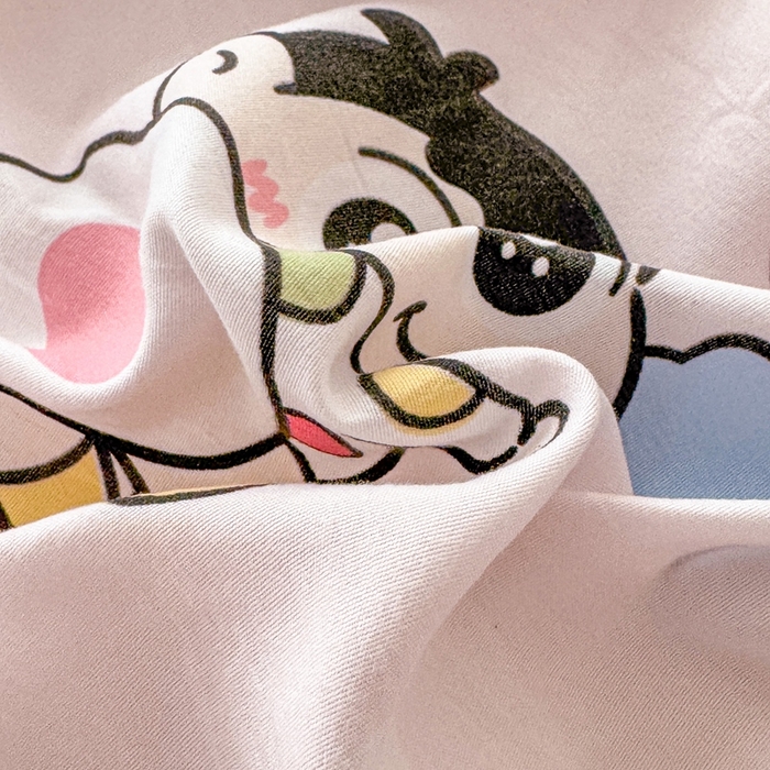 91家纺网 家纺一手货源 找家纺 温眠 2025新款A类亲肤水洗棉可爱卡通印花床笠 调皮小新