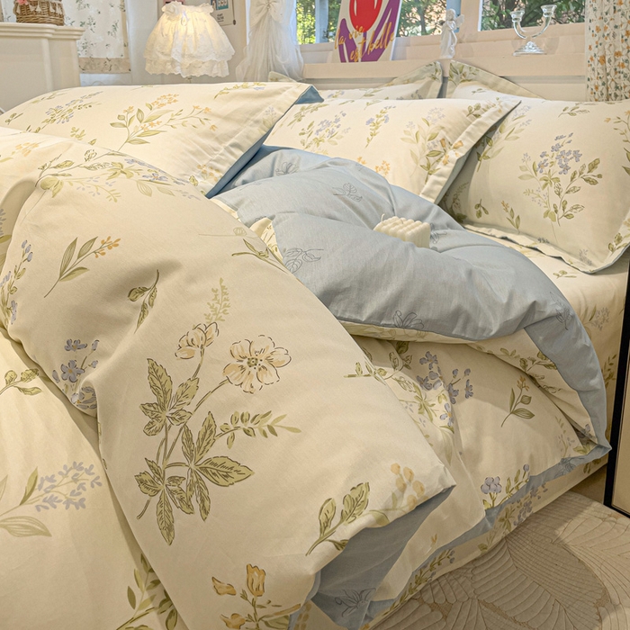 91家纺网 家纺一手货源 找家纺 （总）2025春夏新款全棉花卉系列印花单被套