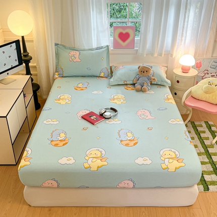 91家纺网 家纺一手货源 找家纺 （总）2025新款全棉印花小清新单品系列-单床笠