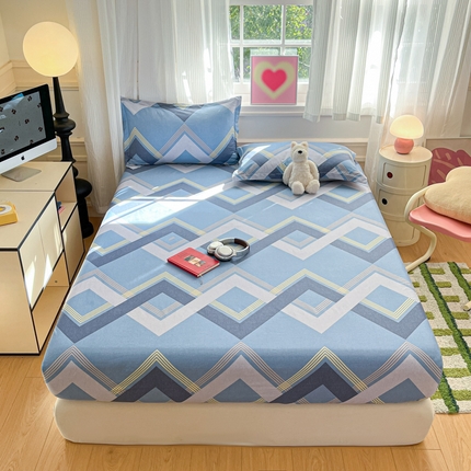 2025新款全棉印花小清新单品系列-单床笠 晕染艺术