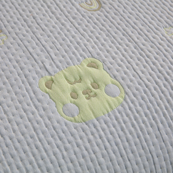 91家纺网 家纺一手货源 找家纺 手艺人2025新款A类宝宝四季全棉提花双面可铺盖床盖榻榻米炕盖炕垫盖毯AC01-AC10 AC06灰