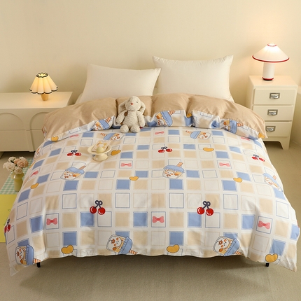 八十八家纺 2025新款全棉12868系列单品被套樱桃丸子