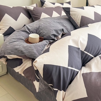 91家纺网 家纺一手货源 找家纺 （总）2025春夏新款北欧风全棉纯棉印花四件套