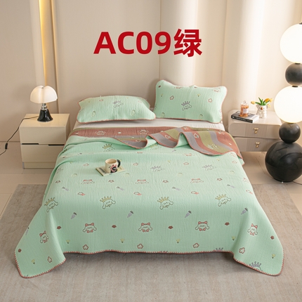 91家纺网 家纺一手货源 找家纺 （总）手艺人2025新款A类宝宝四季全棉提花双面可铺盖床盖榻榻米炕盖炕垫盖毯AC01-AC10