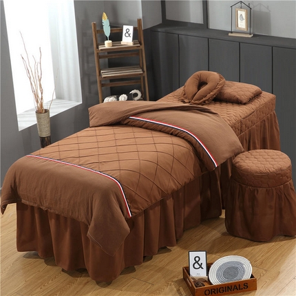 91家纺网 家纺一手货源 找家纺 （总）2024新款简约英伦—格子水洗棉美-容四件套