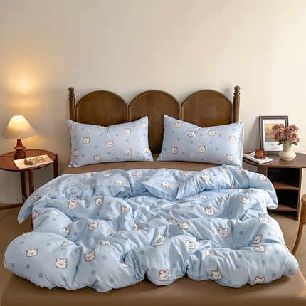 2025新款A类母婴级有氧全棉纯棉双层纱纯棉印花四件套 场景二 小狗波比