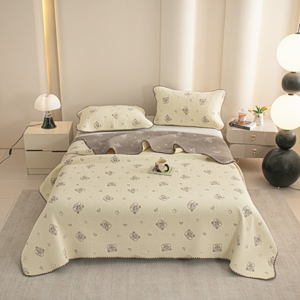 手艺人2025新款A类宝宝四季全棉提花双面可铺盖床盖榻榻米炕盖炕垫盖毯AC01-AC10 AC06米