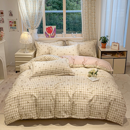 91家纺网 家纺一手货源 找家纺 （总）2025春夏新款全棉花卉系列印花四件套